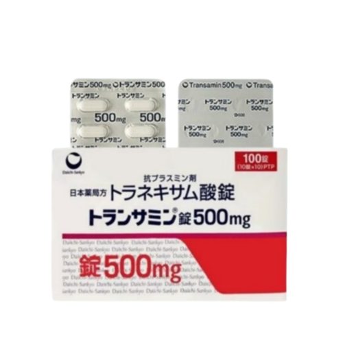 Transamin傳明酸 妥塞敏氨甲環酸片500mg：100粒 第一三共美白丸美白淡斑 提亮肌膚 減少黑色素沈積