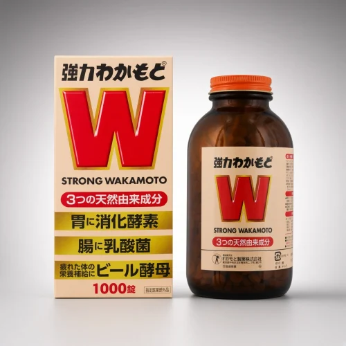 日本 WAKAMOTO 強力若元健胃清腸丸 強力わかもと:1000錠